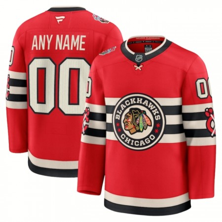Maillot de Hockey Chicago Blackhawks Personnaliser Fanatics Premium NHL 2024-25 Rouge Winter Classic - Homme